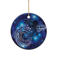 North Island Kokako and South Island Kokako Ceramic Ornament New Zealand Native Bird with Galaxy Vibe LT9 - Polynesian Pride