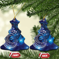 North Island Kokako and South Island Kokako Ceramic Ornament New Zealand Native Bird with Galaxy Vibe LT9 Christmas Tree Galaxy - Polynesian Pride