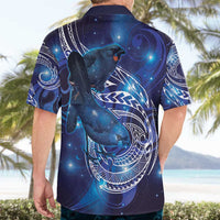 North Island Kokako and South Island Kokako Hawaiian Shirt New Zealand Native Bird with Galaxy Vibe LT9 - Polynesian Pride