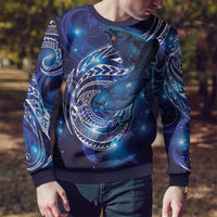 North Island Kokako and South Island Kokako Ugly Christmas Sweater New Zealand Native Bird with Galaxy Vibe LT9 - Polynesian Pride