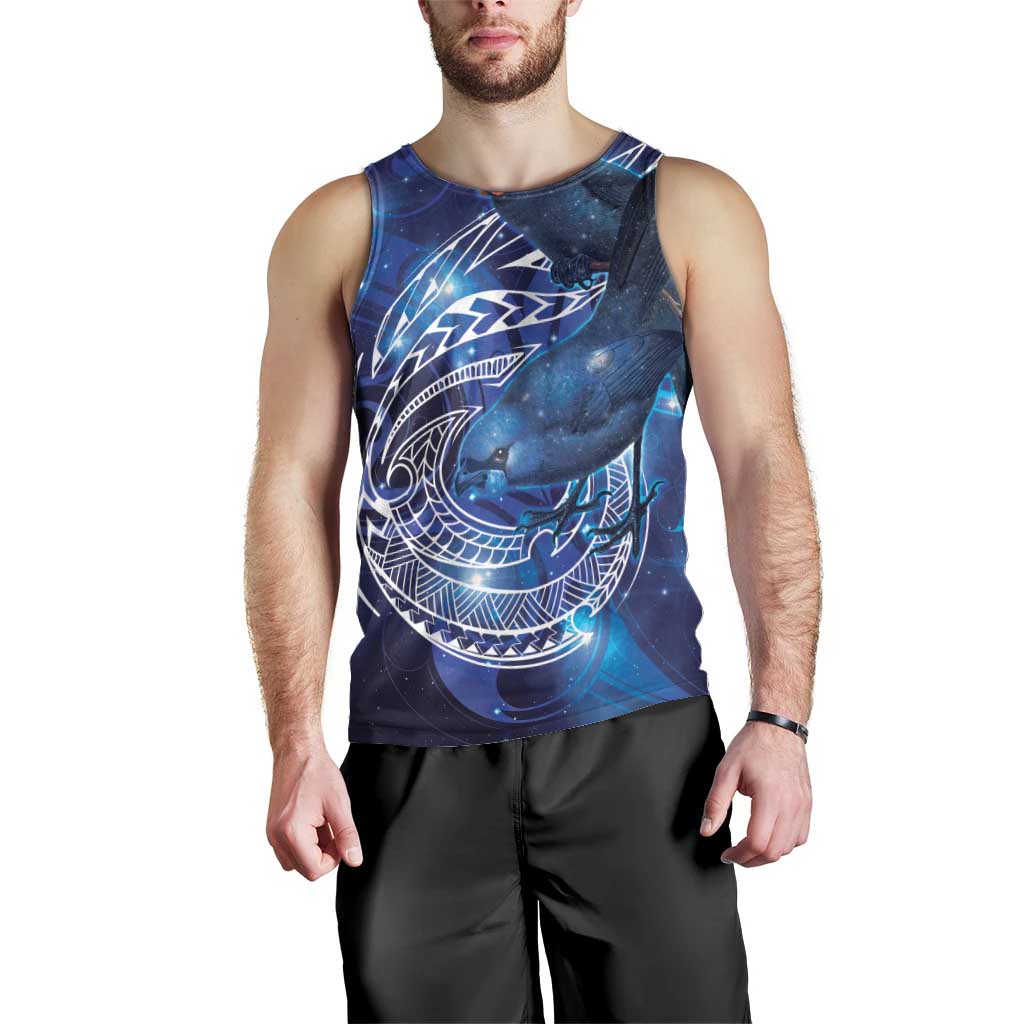 North Island Kokako and South Island Kokako Men Tank Top New Zealand Native Bird with Galaxy Vibe LT9 - Polynesian Pride
