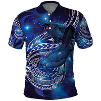 North Island Kokako and South Island Kokako Polo Shirt New Zealand Native Bird with Galaxy Vibe LT9 Galaxy - Polynesian Pride