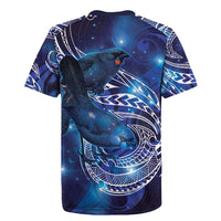 North Island Kokako and South Island Kokako Rugby Jersey New Zealand Native Bird with Galaxy Vibe LT9 - Polynesian Pride