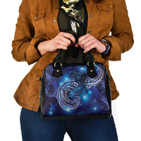 North Island Kokako and South Island Kokako Shoulder Handbag New Zealand Native Bird with Galaxy Vibe LT9 - Polynesian Pride