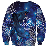 North Island Kokako and South Island Kokako Sweatshirt New Zealand Native Bird with Galaxy Vibe LT9 - Polynesian Pride