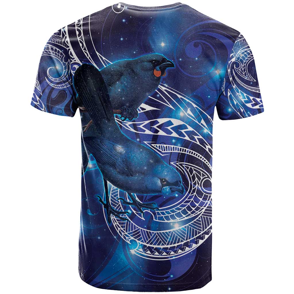 North Island Kokako and South Island Kokako T Shirt New Zealand Native Bird with Galaxy Vibe LT9 - Polynesian Pride