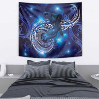 North Island Kokako and South Island Kokako Tapestry New Zealand Native Bird with Galaxy Vibe LT9 - Polynesian Pride
