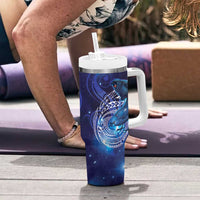 North Island Kokako and South Island Kokako Tumbler With Handle New Zealand Native Bird with Galaxy Vibe LT9 - Polynesian Pride