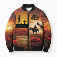 ANZAC Day Film Reel Lest We Forget Bomber Puffer Jacket Australia NZ Memorial