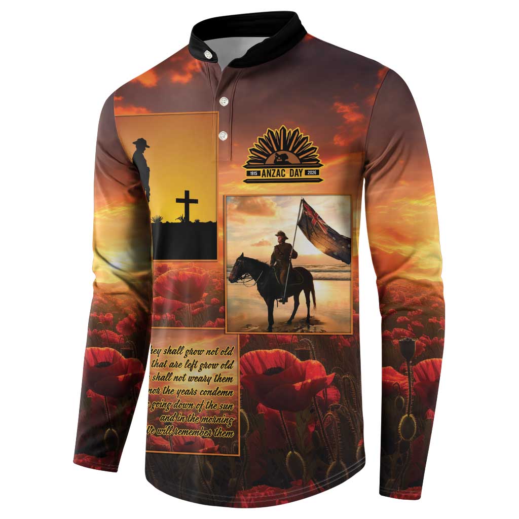 ANZAC Day Film Reel Lest We Forget Button Sweatshirt Australia NZ Memorial