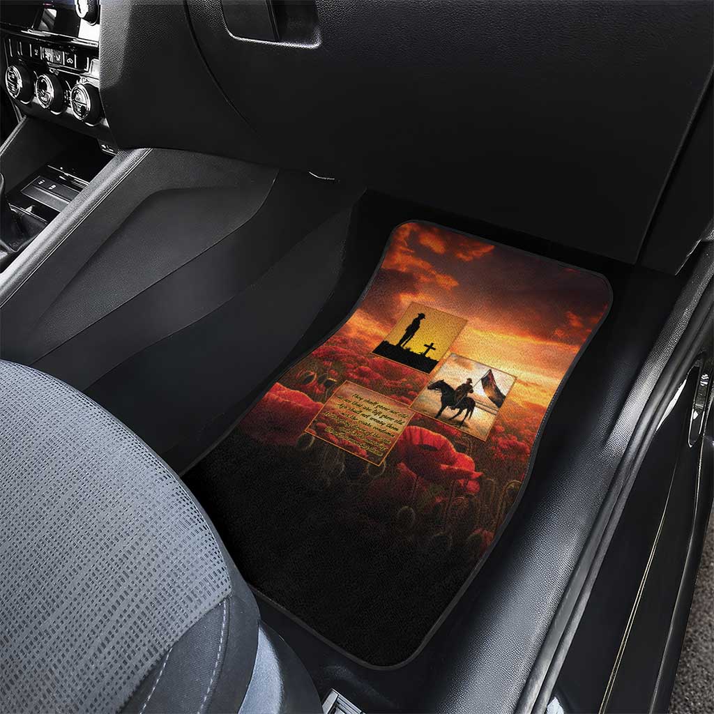 ANZAC Day Film Reel Lest We Forget Car Mats Australia NZ Memorial