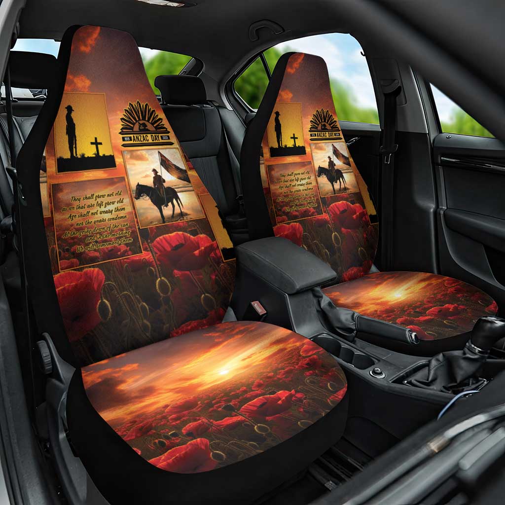 ANZAC Day Film Reel Lest We Forget Car Seat Cover Australia NZ Memorial