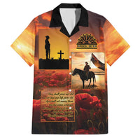 ANZAC Day Film Reel Lest We Forget Family Matching Mermaid Dress and Hawaiian Shirt Australia NZ Memorial LT9 Dad's Shirt - Short Sleeve Red - Polynesian Pride