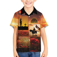 ANZAC Day Film Reel Lest We Forget Kid Hawaiian Shirt Australia NZ Memorial