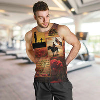 ANZAC Day Film Reel Lest We Forget Men Tank Top Australia NZ Memorial