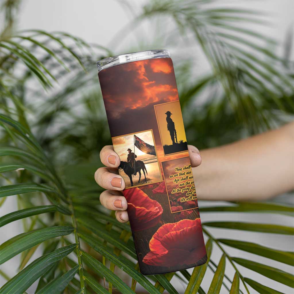 ANZAC Day Film Reel Lest We Forget Skinny Tumbler Australia NZ Memorial LT9 - Polynesian Pride