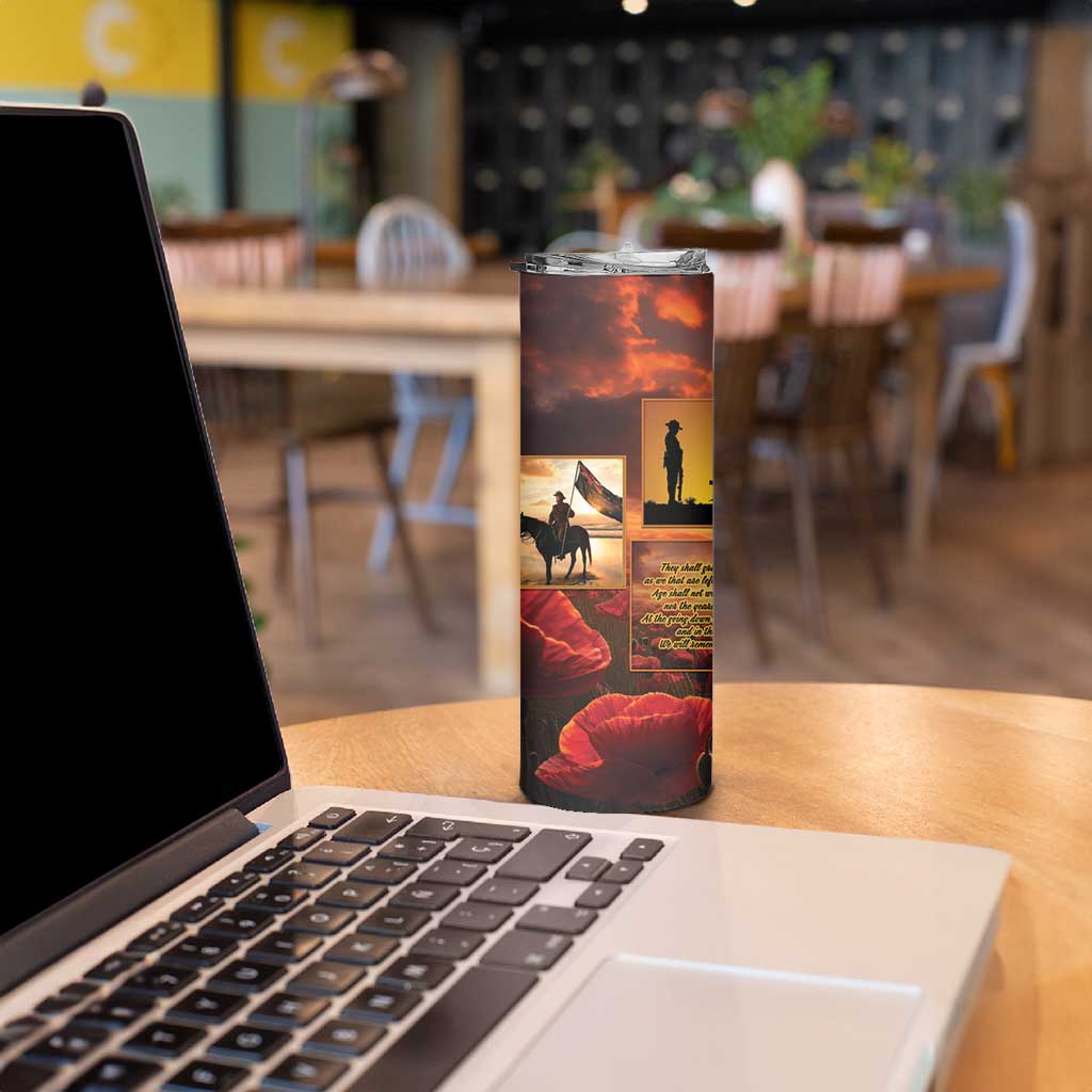 ANZAC Day Film Reel Lest We Forget Skinny Tumbler Australia NZ Memorial LT9 - Polynesian Pride