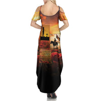 ANZAC Day Film Reel Lest We Forget Summer Maxi Dress Australia NZ Memorial