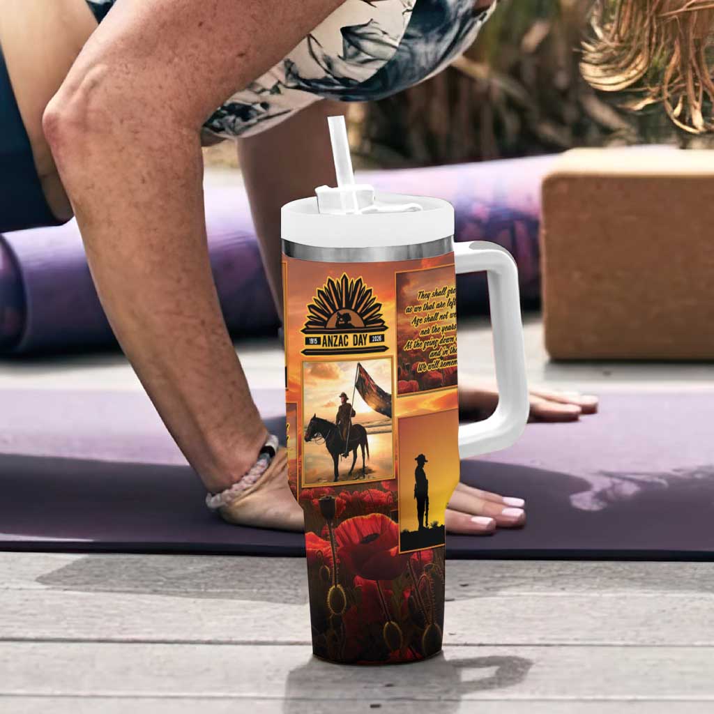 ANZAC Day Film Reel Lest We Forget Tumbler With Handle Australia NZ Memorial