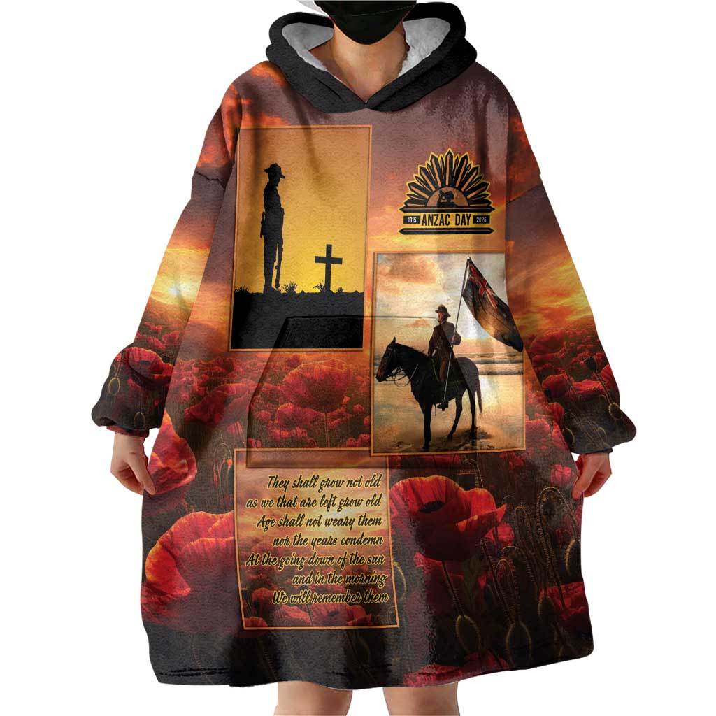 ANZAC Day Film Reel Lest We Forget Wearable Blanket Hoodie Australia NZ Memorial LT9 - Polynesian Pride