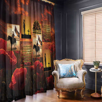 ANZAC Day Film Reel Lest We Forget Window Curtain Australia NZ Memorial