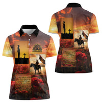 ANZAC Day Film Reel Lest We Forget Women Polo Shirt Australia NZ Memorial LT9 - Polynesian Pride