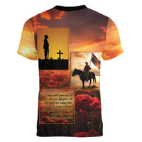 ANZAC Day Film Reel Lest We Forget Women V-Neck T-Shirt Australia NZ Memorial LT9 - Polynesian Pride