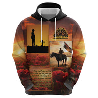 ANZAC Day Film Reel Lest We Forget Zip Hoodie Australia NZ Memorial