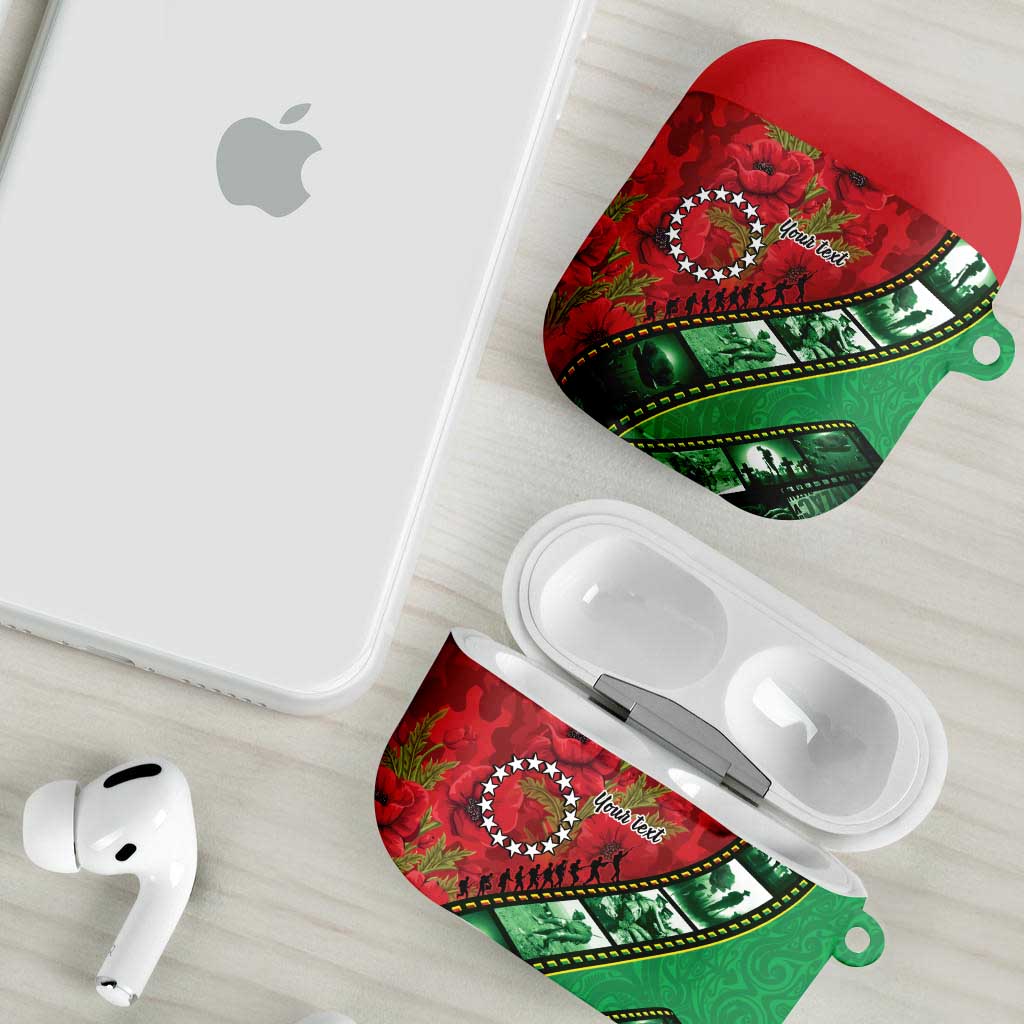 Personalised Cook Islands ANZAC 1915-2026 Filmstrip AirPods Case Lest We Forget 25 April