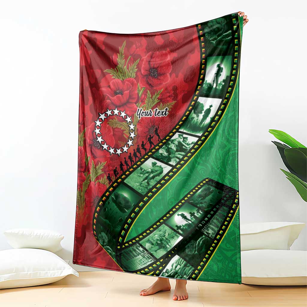 Personalised Cook Islands ANZAC 1915-2026 Filmstrip Blanket Lest We Forget 25 April