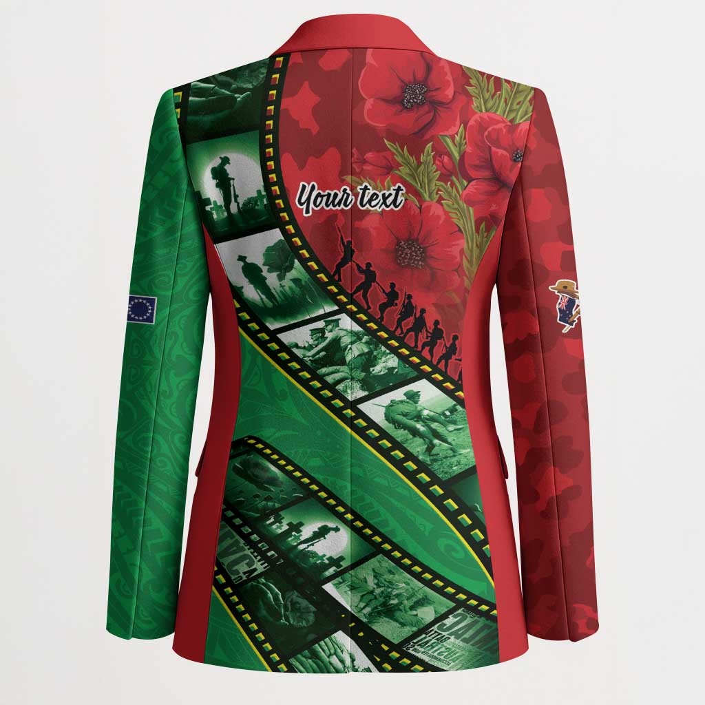 Personalised Cook Islands ANZAC 1915-2026 Filmstrip Blazer Lest We Forget 25 April LT9 - Polynesian Pride