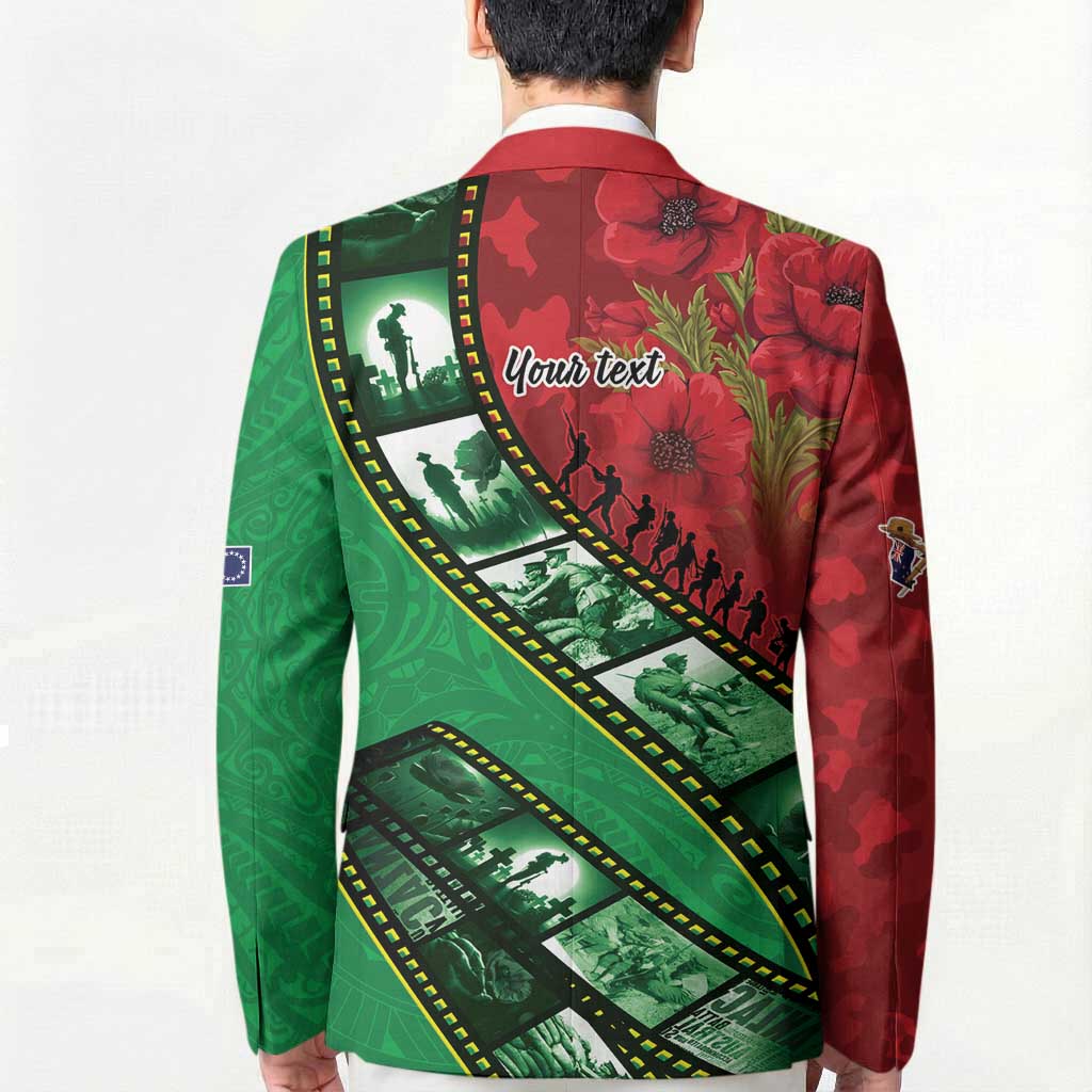 Personalised Cook Islands ANZAC 1915-2026 Filmstrip Blazer Lest We Forget 25 April LT9 - Polynesian Pride
