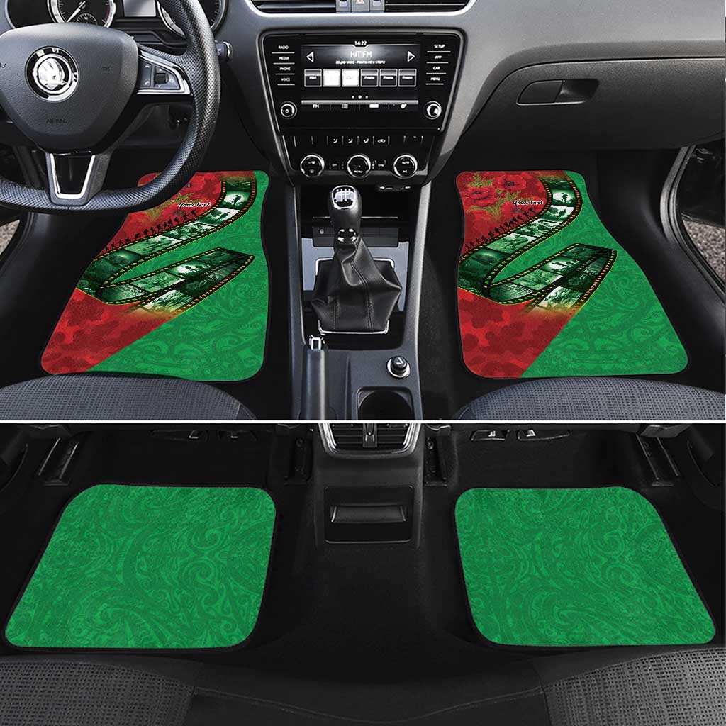 Personalised Cook Islands ANZAC 1915-2026 Filmstrip Car Mats Lest We Forget 25 April