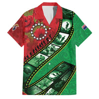 Personalised Cook Islands ANZAC 1915-2026 Filmstrip Family Matching Summer Maxi Dress and Hawaiian Shirt Lest We Forget 25 April LT9 Dad's Shirt - Short Sleeve Green - Polynesian Pride