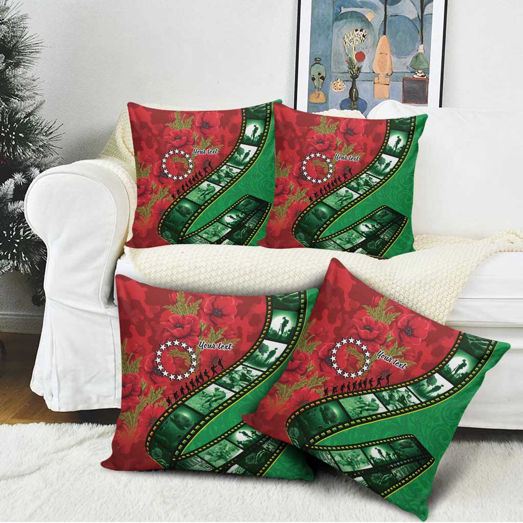 Personalised Cook Islands ANZAC 1915-2026 Filmstrip Pillow Cover Lest We Forget 25 April