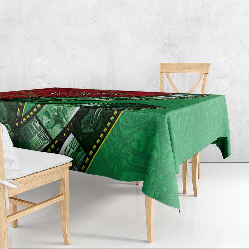 Personalised Cook Islands ANZAC 1915-2026 Filmstrip Tablecloth Lest We Forget 25 April