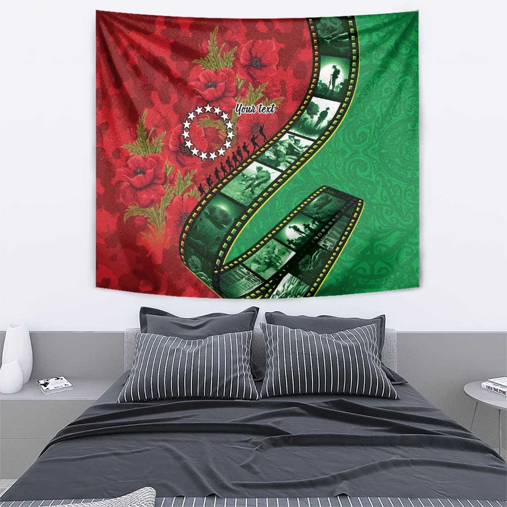Personalised Cook Islands ANZAC 1915-2026 Filmstrip Tapestry Lest We Forget 25 April LT9 - Polynesian Pride