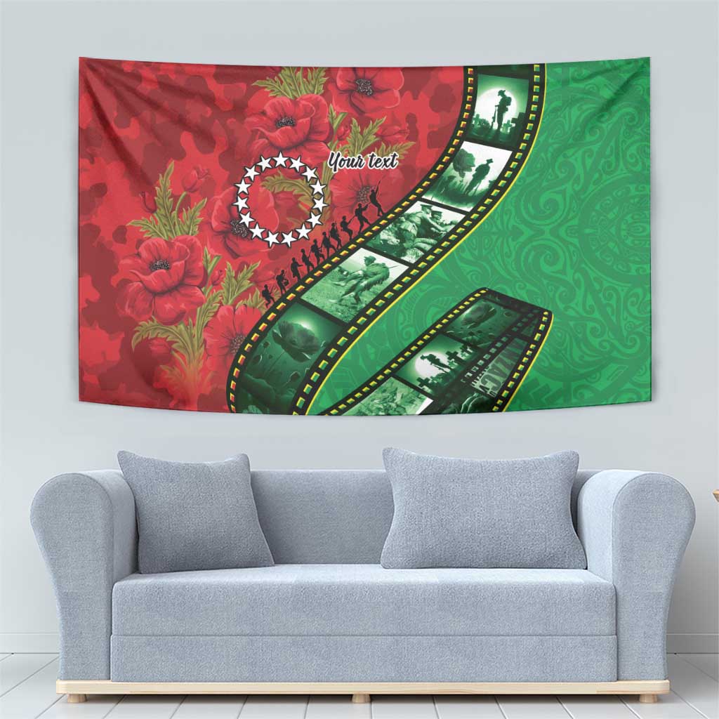 Personalised Cook Islands ANZAC 1915-2026 Filmstrip Tapestry Lest We Forget 25 April LT9 - Polynesian Pride