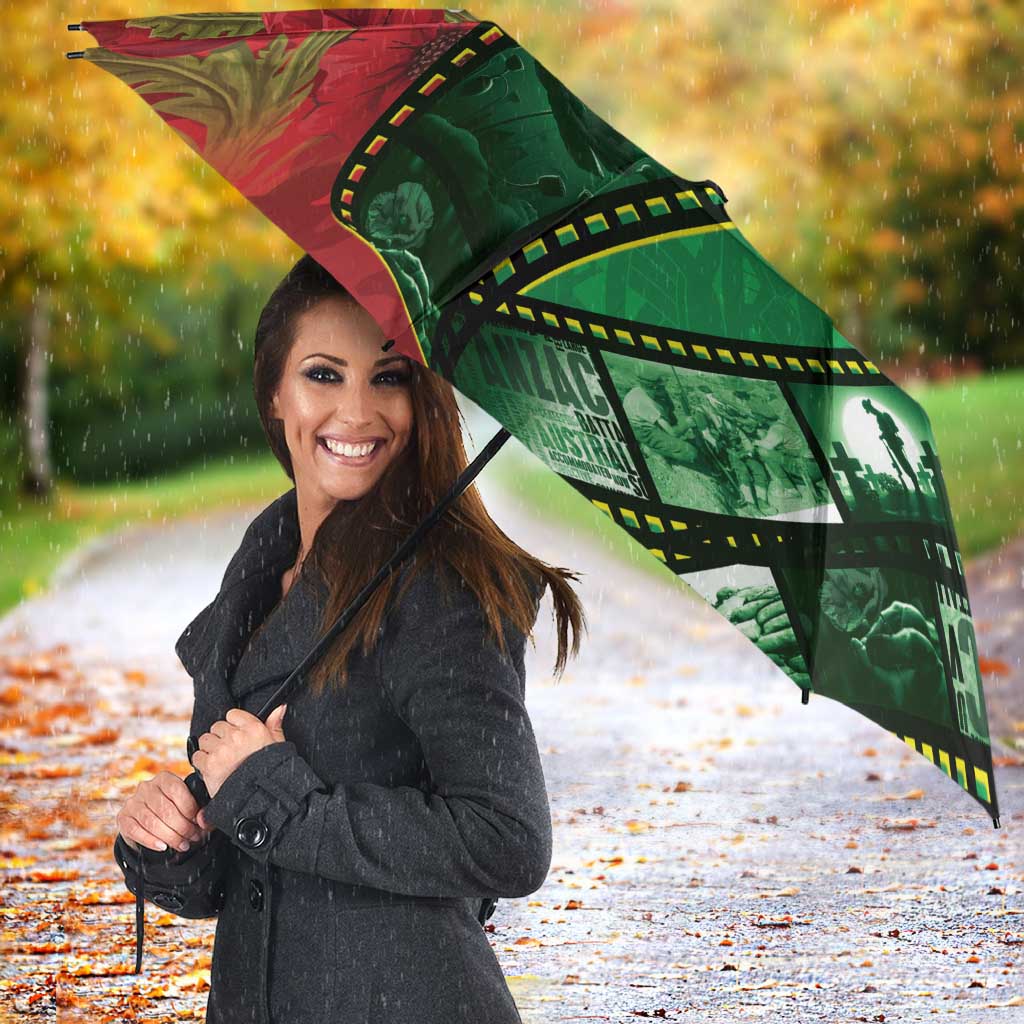 Personalised Cook Islands ANZAC 1915-2026 Filmstrip Umbrella Lest We Forget 25 April