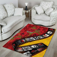Personalised Niue ANZAC 1915-2026 Filmstrip Area Rug Lest We Forget 25 April LT9 - Polynesian Pride