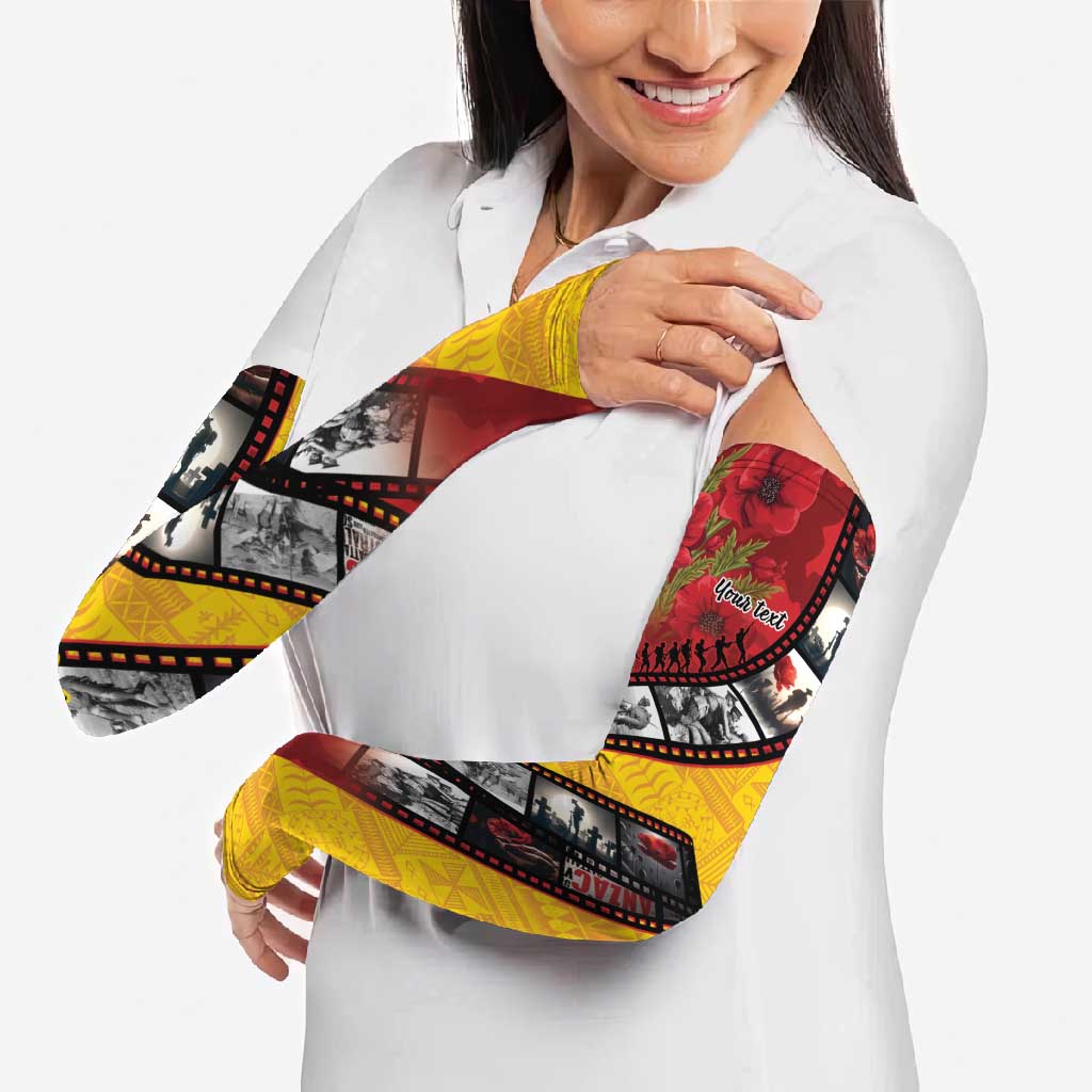 Personalised Niue ANZAC 1915-2026 Filmstrip Arm Sleeves Lest We Forget 25 April
