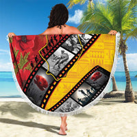 Personalised Niue ANZAC 1915-2026 Filmstrip Beach Blanket Lest We Forget 25 April LT9 - Polynesian Pride