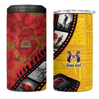 Personalised Niue ANZAC 1915-2026 Filmstrip 4 in 1 Can Cooler Tumbler Lest We Forget 25 April LT9 One Size: 16 oz Gold - Polynesian Pride