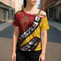 Personalised Niue ANZAC 1915-2026 Filmstrip Cross Shoulder Shirt Lest We Forget 25 April LT9 - Polynesian Pride