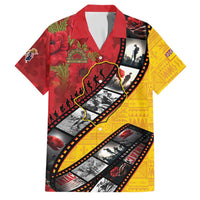 Personalised Niue ANZAC 1915-2026 Filmstrip Family Matching Mermaid Dress and Hawaiian Shirt Lest We Forget 25 April LT9 Dad's Shirt - Short Sleeve Gold - Polynesian Pride