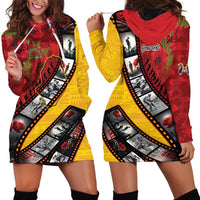 Personalised Niue ANZAC 1915-2026 Filmstrip Hoodie Dress Lest We Forget 25 April LT9 - Polynesian Pride
