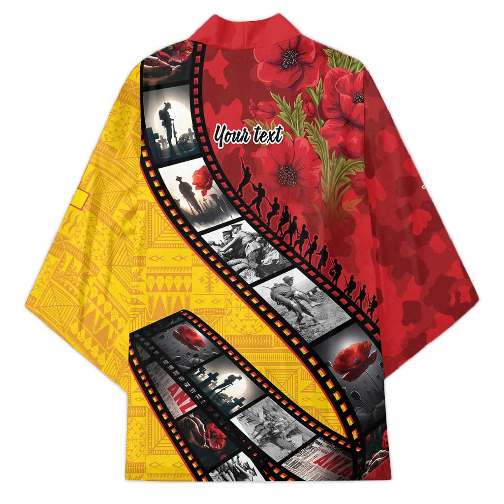 Personalised Niue ANZAC 1915-2026 Filmstrip Kimono Lest We Forget 25 April