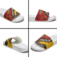 Personalised Niue ANZAC 1915-2026 Filmstrip Slide Sandals Lest We Forget 25 April