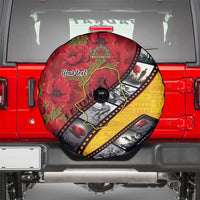 Personalised Niue ANZAC 1915-2026 Filmstrip Spare Tire Cover Lest We Forget 25 April LT9 - Polynesian Pride