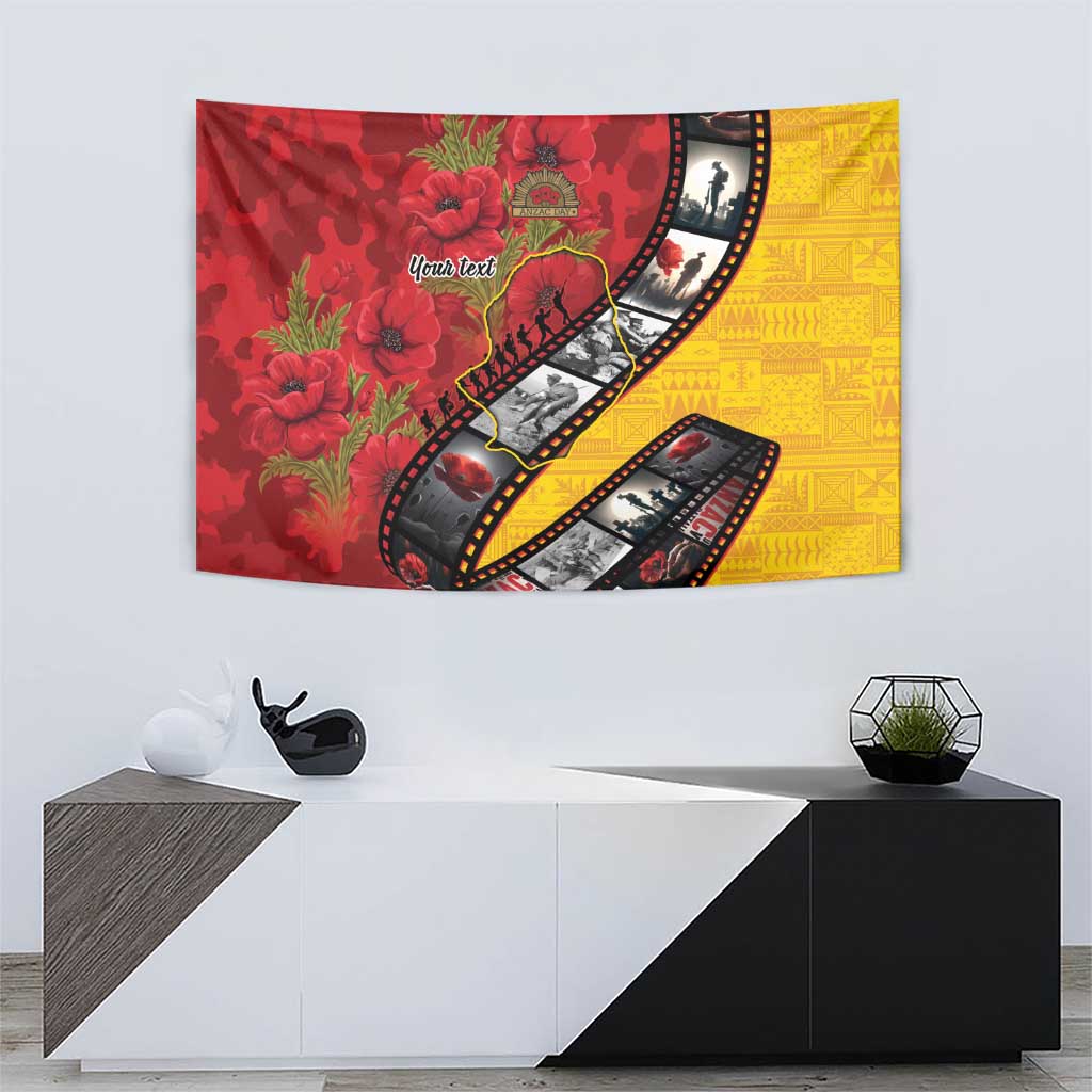 Personalised Niue ANZAC 1915-2026 Filmstrip Tapestry Lest We Forget 25 April LT9 - Polynesian Pride